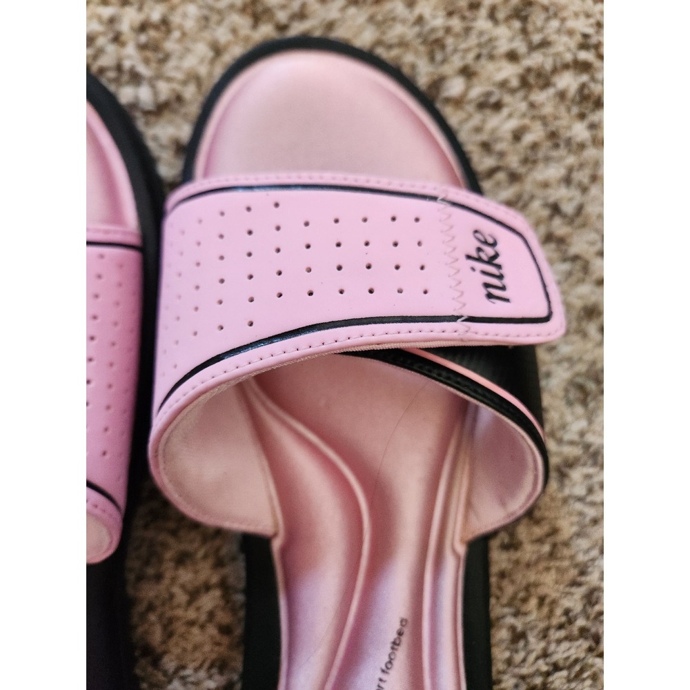 Nike Comfort Footbed Slides Pink Black Athletic Sandals Womens 10 - Picture 4 of 11